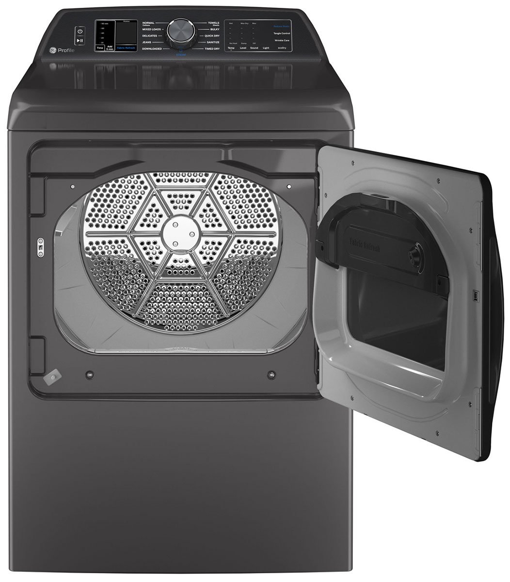 GE Profile 7.3 Cu. Ft. Diamond Gray Smart Gas Dryer With Fabric Refresh