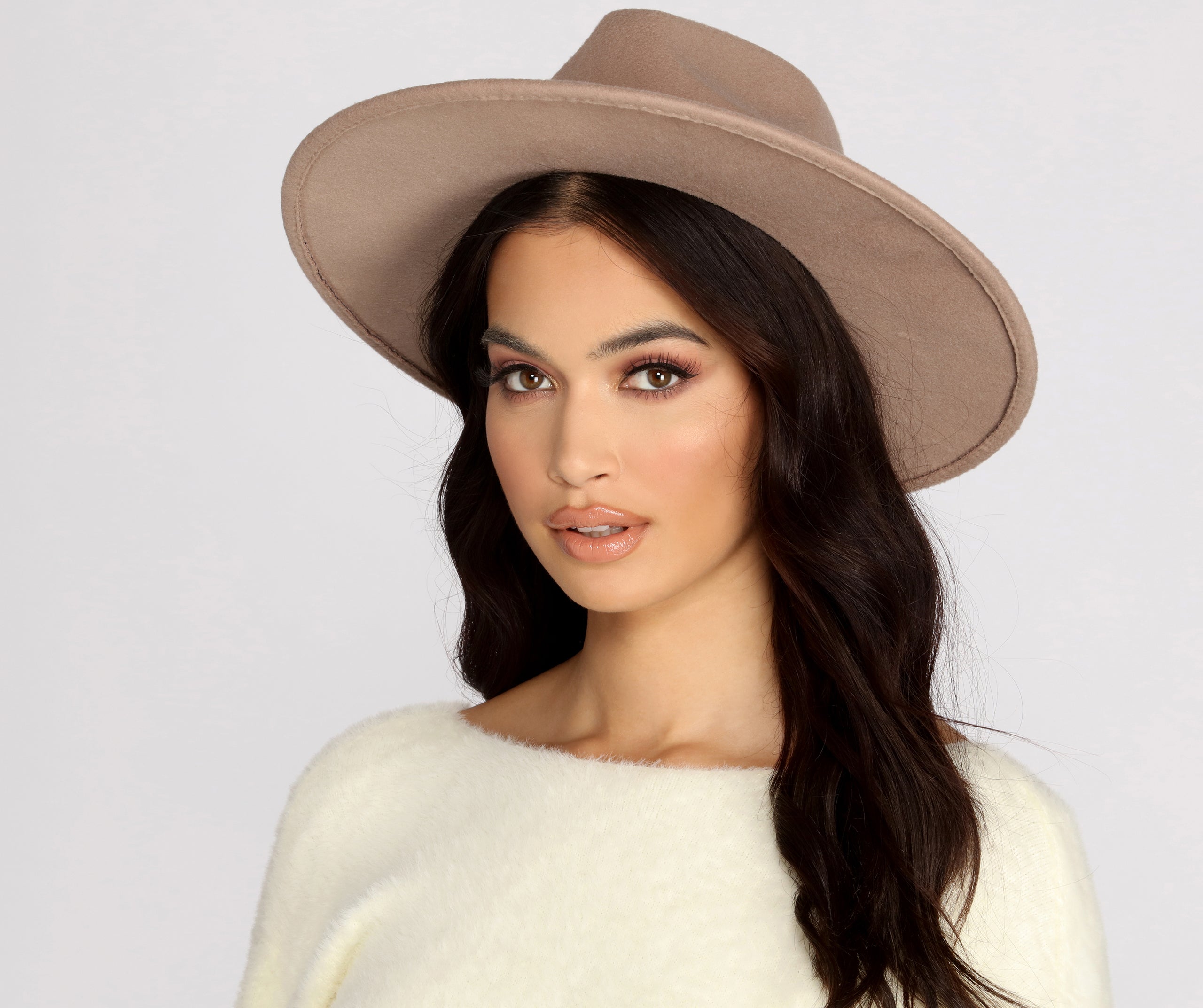 Wide Brim Belted Panama Hat