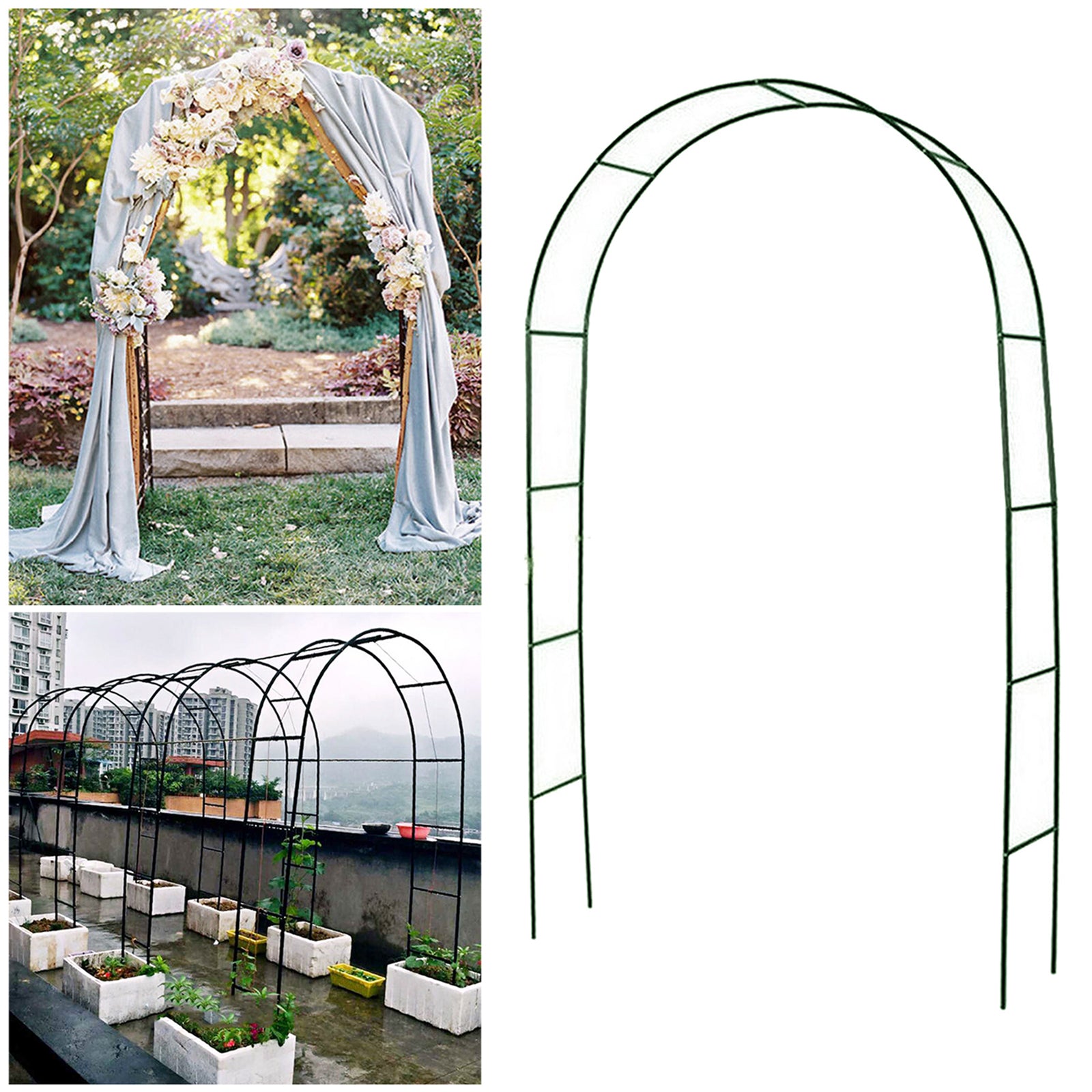 Wedding Arch Stackable Plants Vines Arbor Lightweight Balloon Arch DIY Arch for Baby Shower Outdoor Graduation Decorative Prop