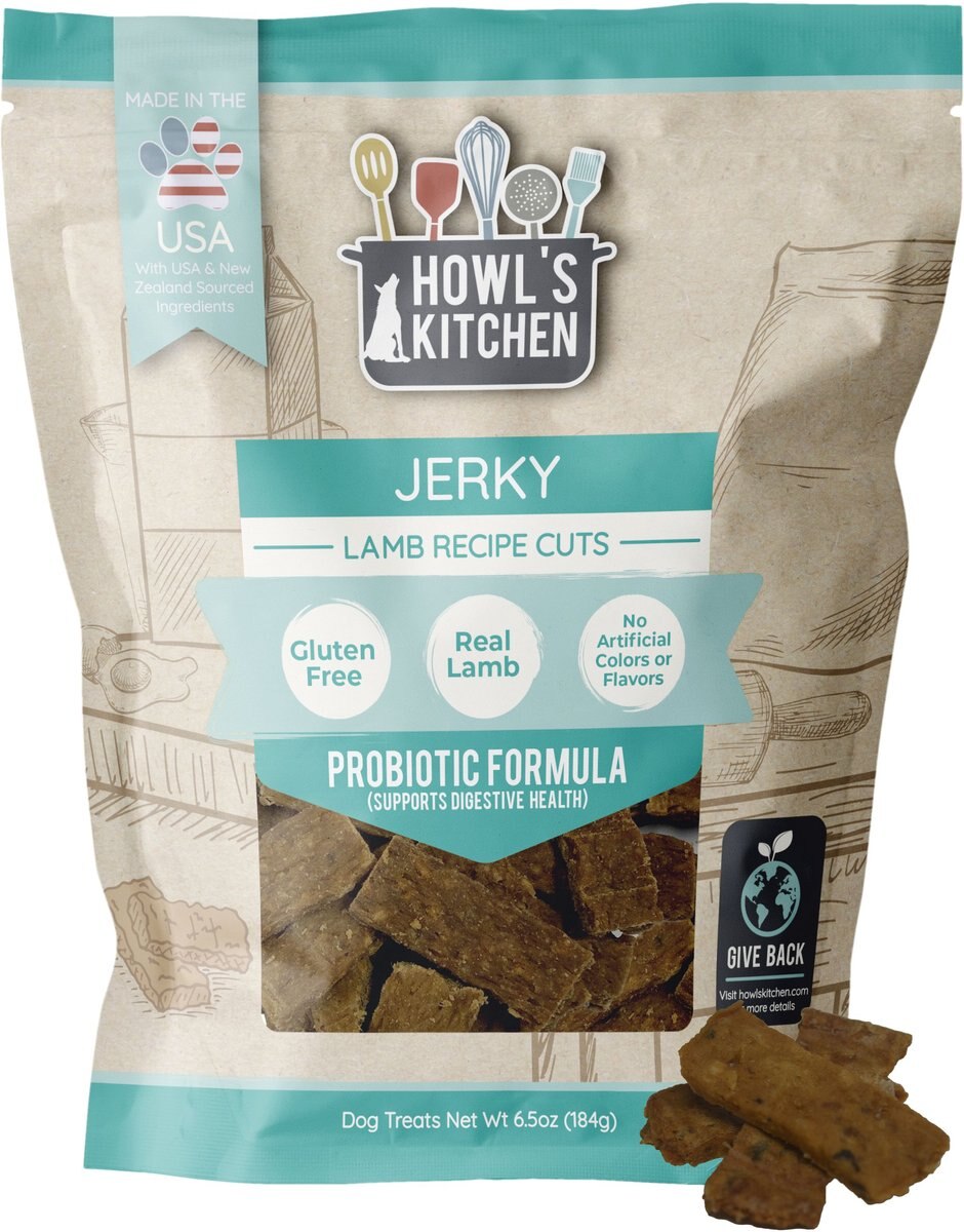 Howl's Kitchen Lamb Jerky Cuts Dog Jerk Treat， 6.5-oz bag