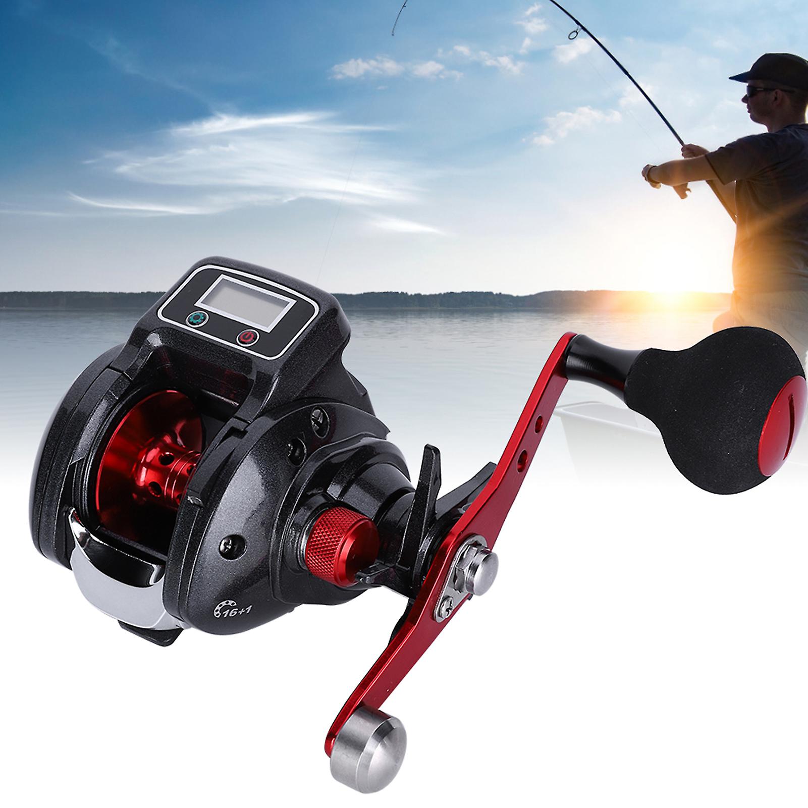 Digital Display Casting Reel Lure Fishing Line Wheel Long Throwing Metal Spool Right Hand