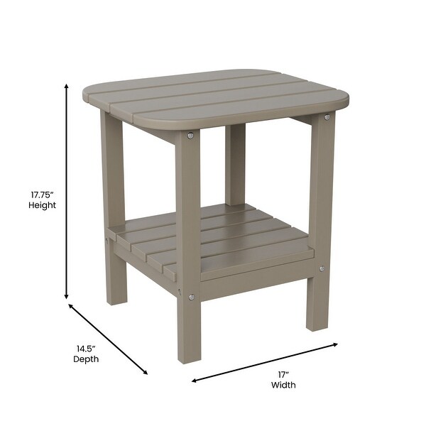 Commercial Grade AllWeather Adirondack Style Patio Side Table