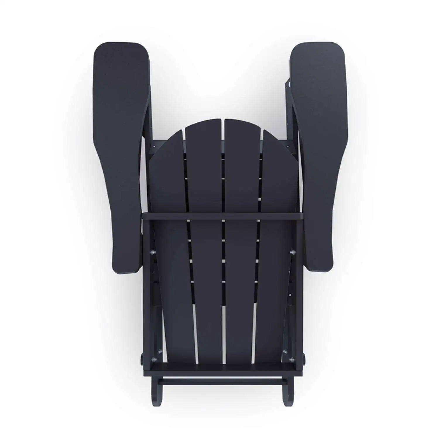 Leisure Line Black HDPE Frame Adirondack Chair