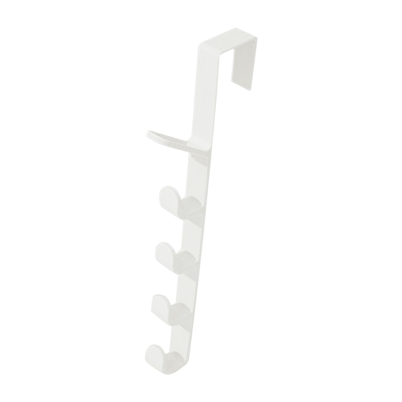 Sehao Over The Door Hook Hanger | 5-Hook Heavy-Duty Organizer Rack for Coats， Hats White ABS