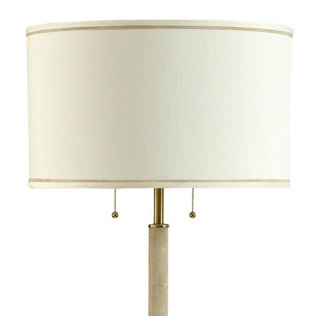 Dann Foley Lifestyle Shagreen Pattern Floor Lamp Polished Brass Stylecraft