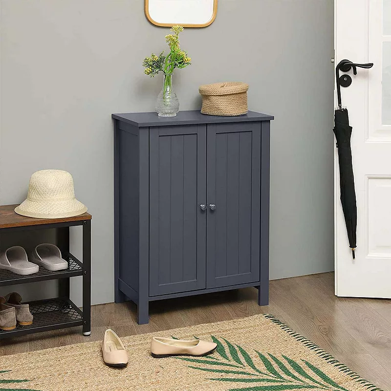 BreeBe Bathroom Floor Storage Cabinet Grey