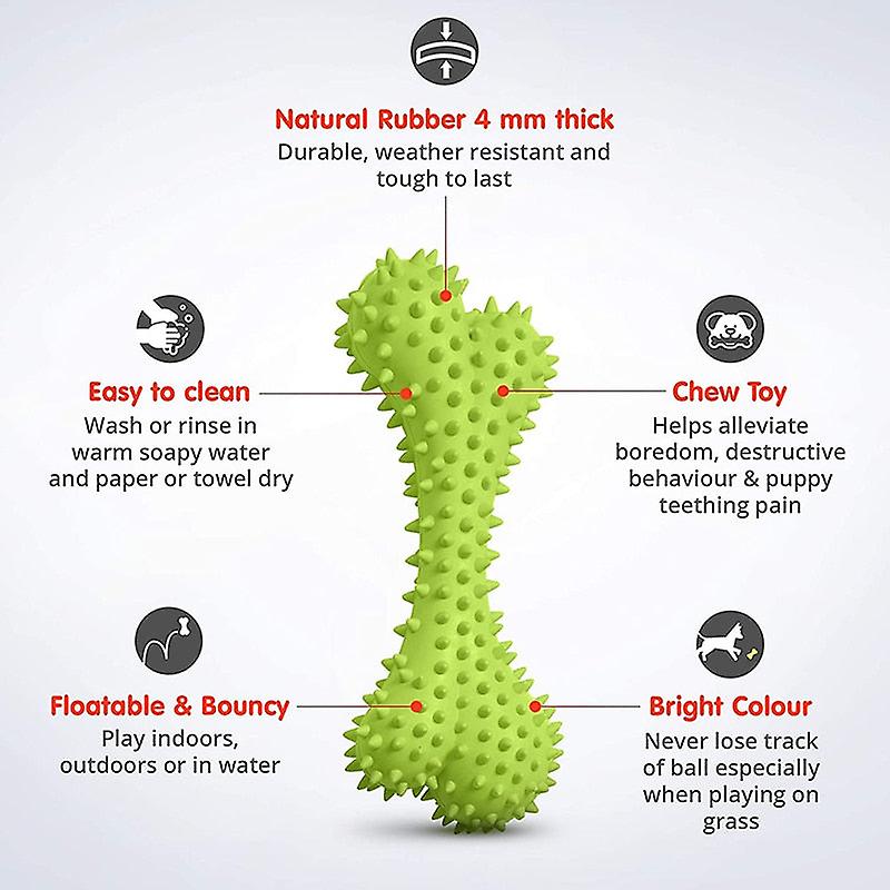 Bite resistant bouncy dog bone toy