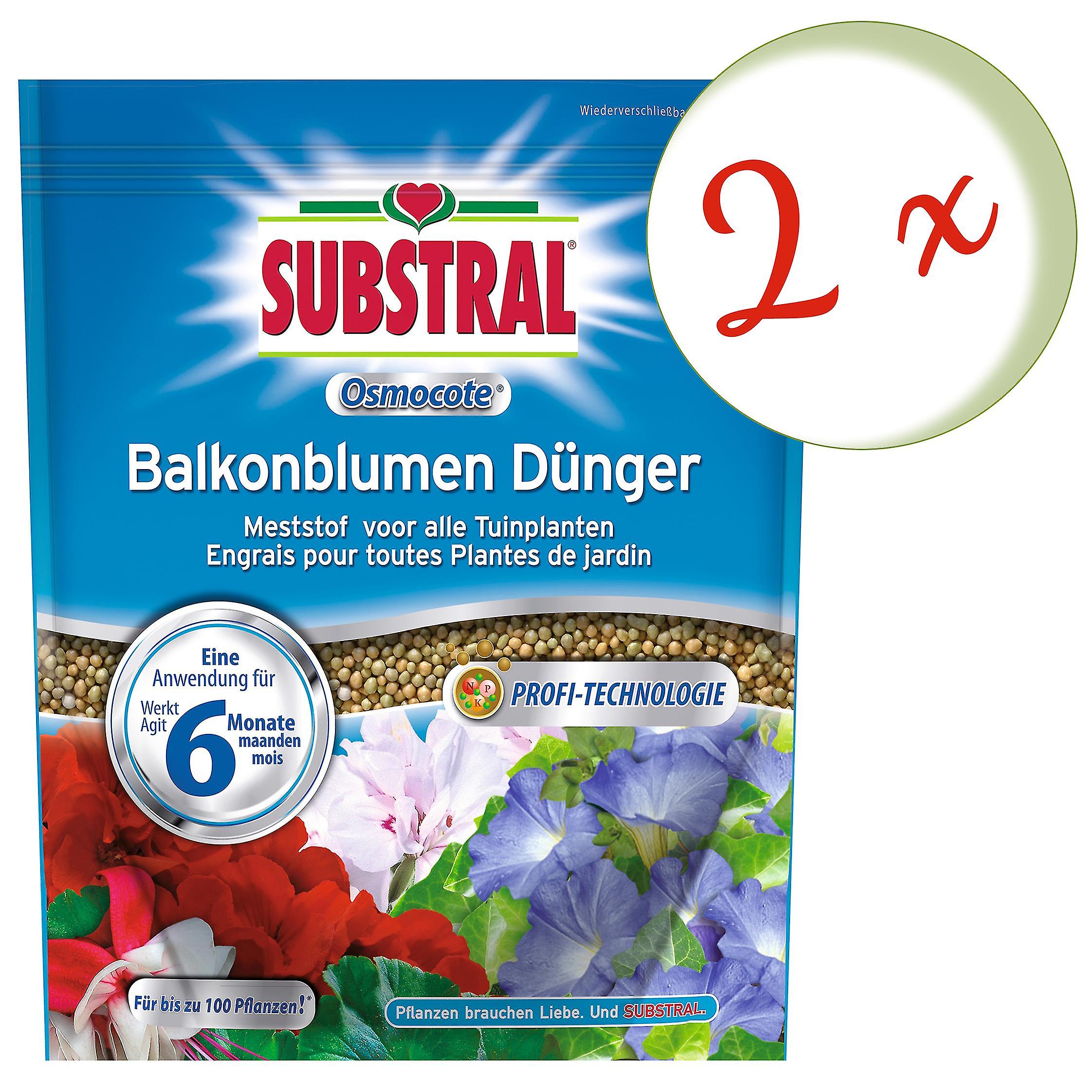 2 x SUBSTRAL?? Osmocote Balkonblumen-D??nger， 1，5 kg