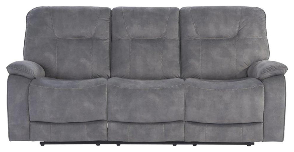 Parker Living Cooper   Shadow Grey Manual Triple Reclining Sofa   Transitional   Sofas   by Parker House  Houzz