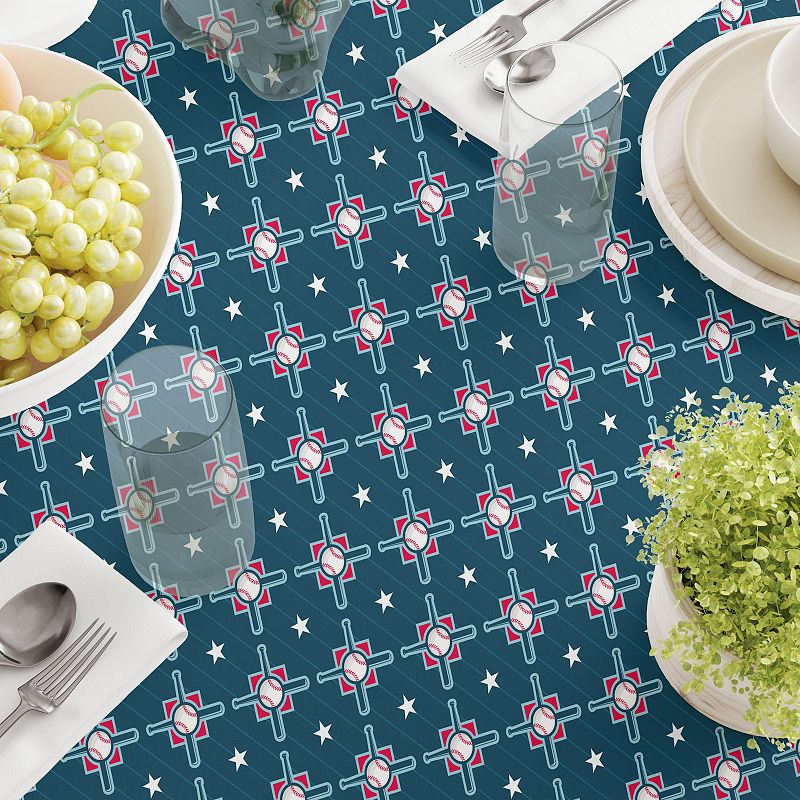 Square Tablecloth， 100% Polyester， 60x60， Allstar Baseball