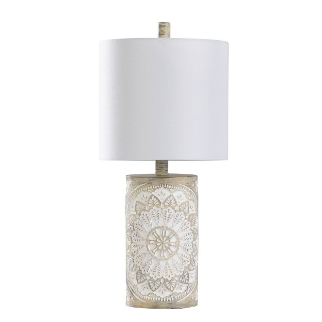 Traditional Painted Serviette Design Accent Table Lamp Stylecraft