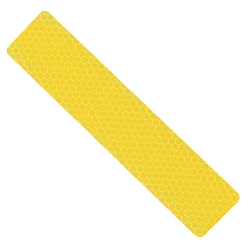 Everbilt 1.25 in. x 6 in. Yellow Reflective Safety Strips (4-Pack) 31075