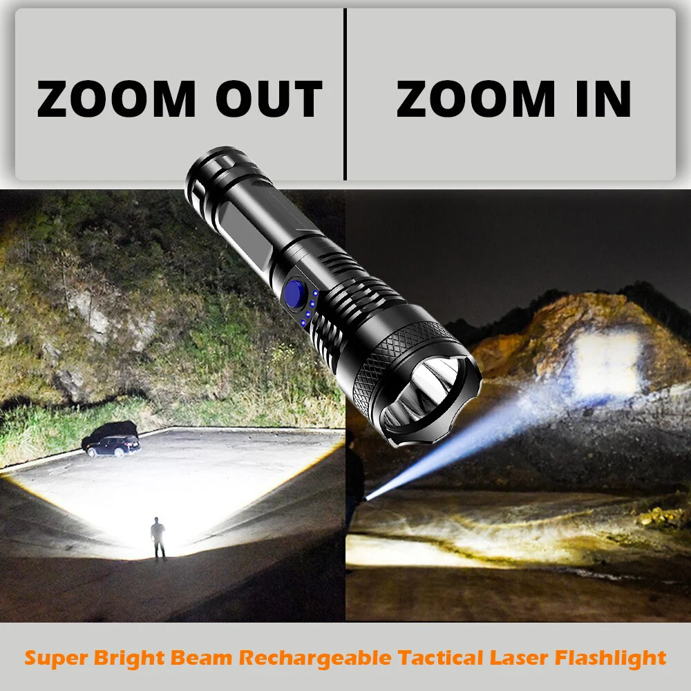 🔥  Promotion- SAVE 48%🔥🔥LED Rechargeable Tactical Laser Flashlight