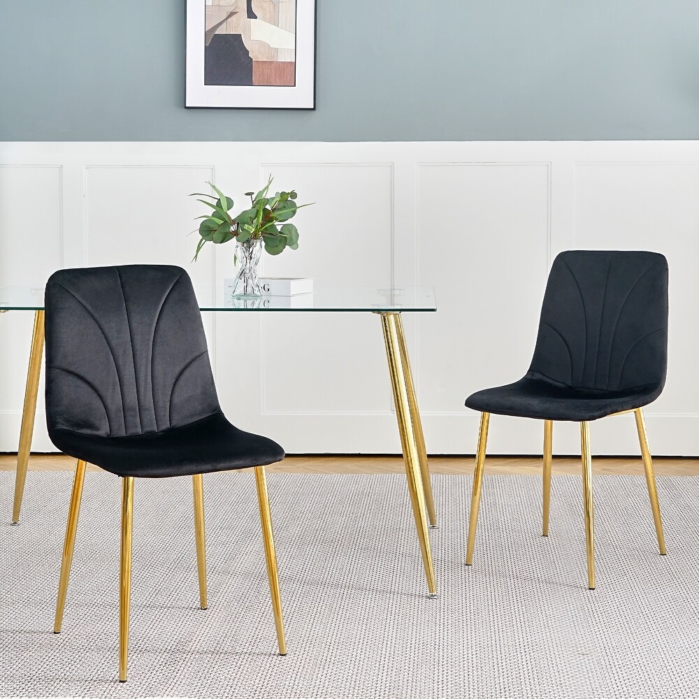 Modern simple light luxury dining chair set of 4