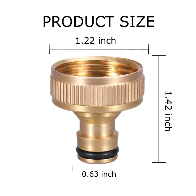 Factory price 1Inch Garden Tap Water 1/2 Fitting coupling quick connect hose connectors brass