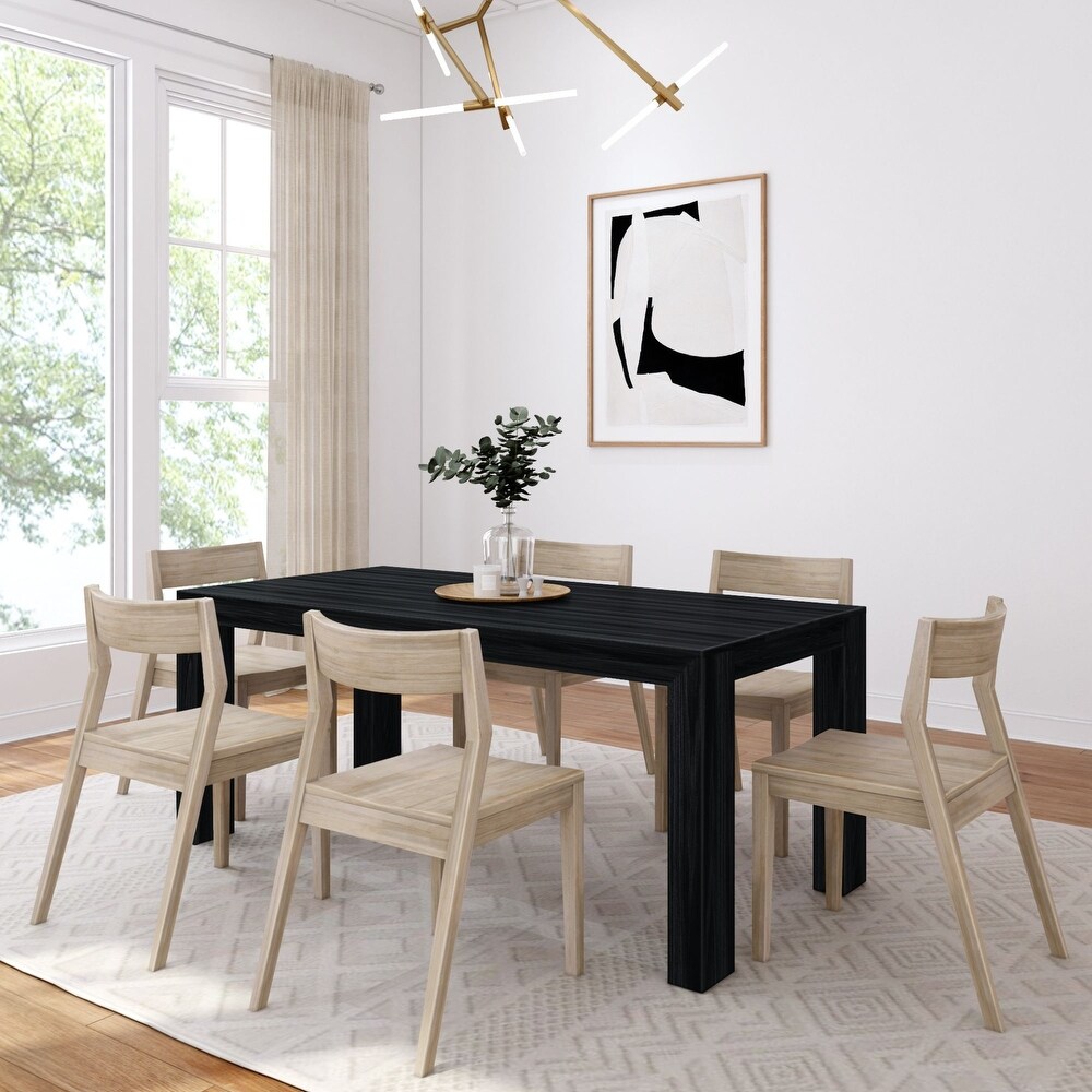 Plank and Beam Modern Solid Wood Dining Chair   N/A