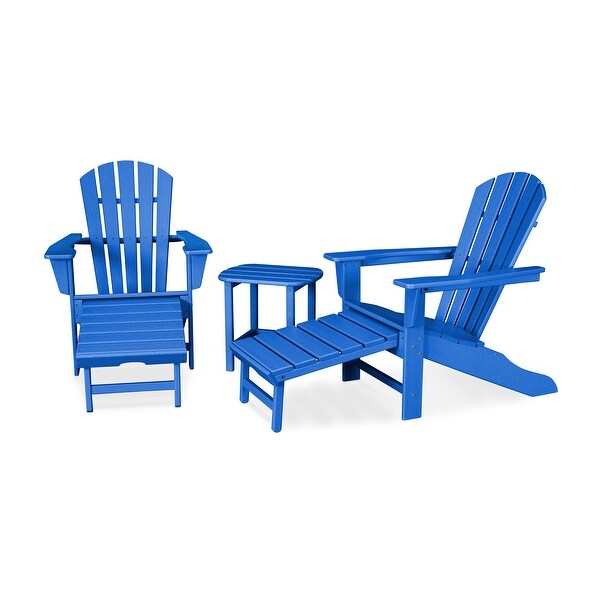 POLYWOOD Palm Coast Ultimate Adirondack Chair 3piece Set