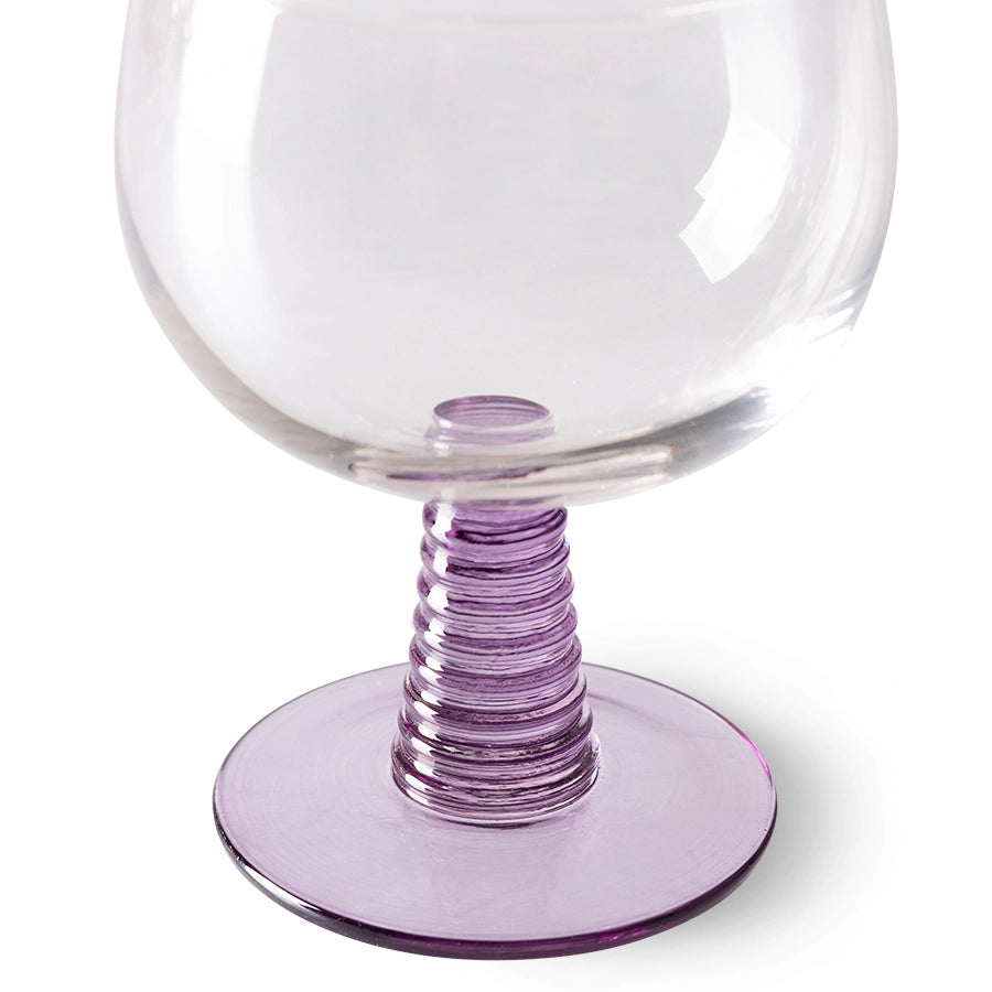 Wine glass - purple - low stem