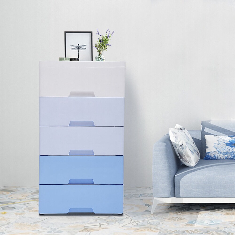 Storage Cabinet with 5 Drawers Nightstand Bedside Furniture