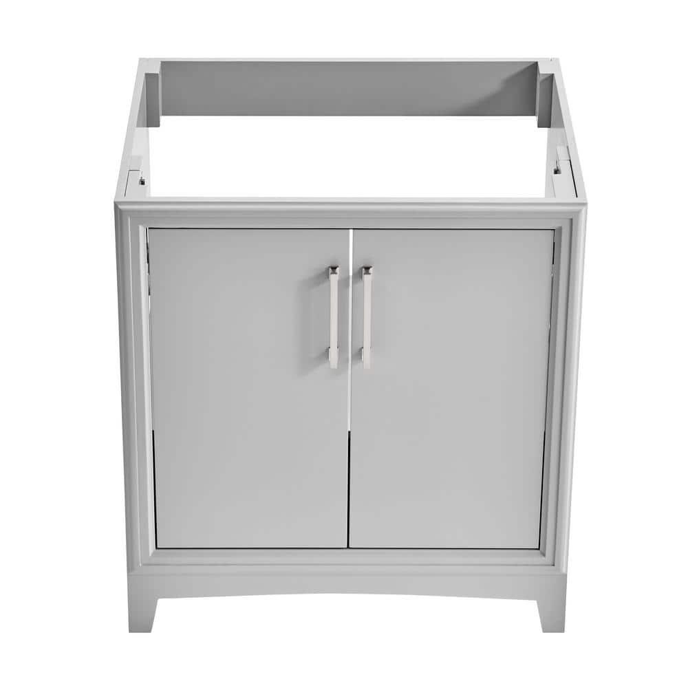 Glacier Bay Hillcroft 30 in W x 215 in D x 34 in Bath Vanity Cabinet without Top in Light Gray