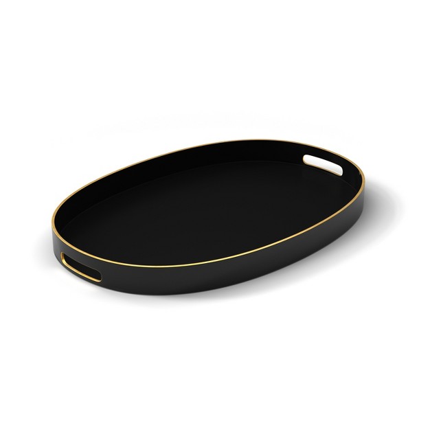 American Atelier Oval Tray With Gold Trimming amp Handles