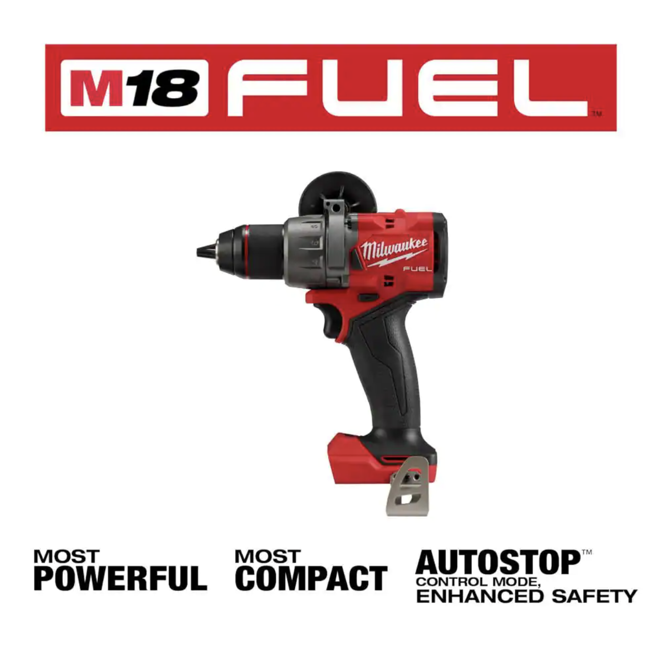 Milwaukee M18 FUEL 18V Lithium-Ion Brushless Cordless 1/2 in. Hammer Drill/Driver (Tool-Only)