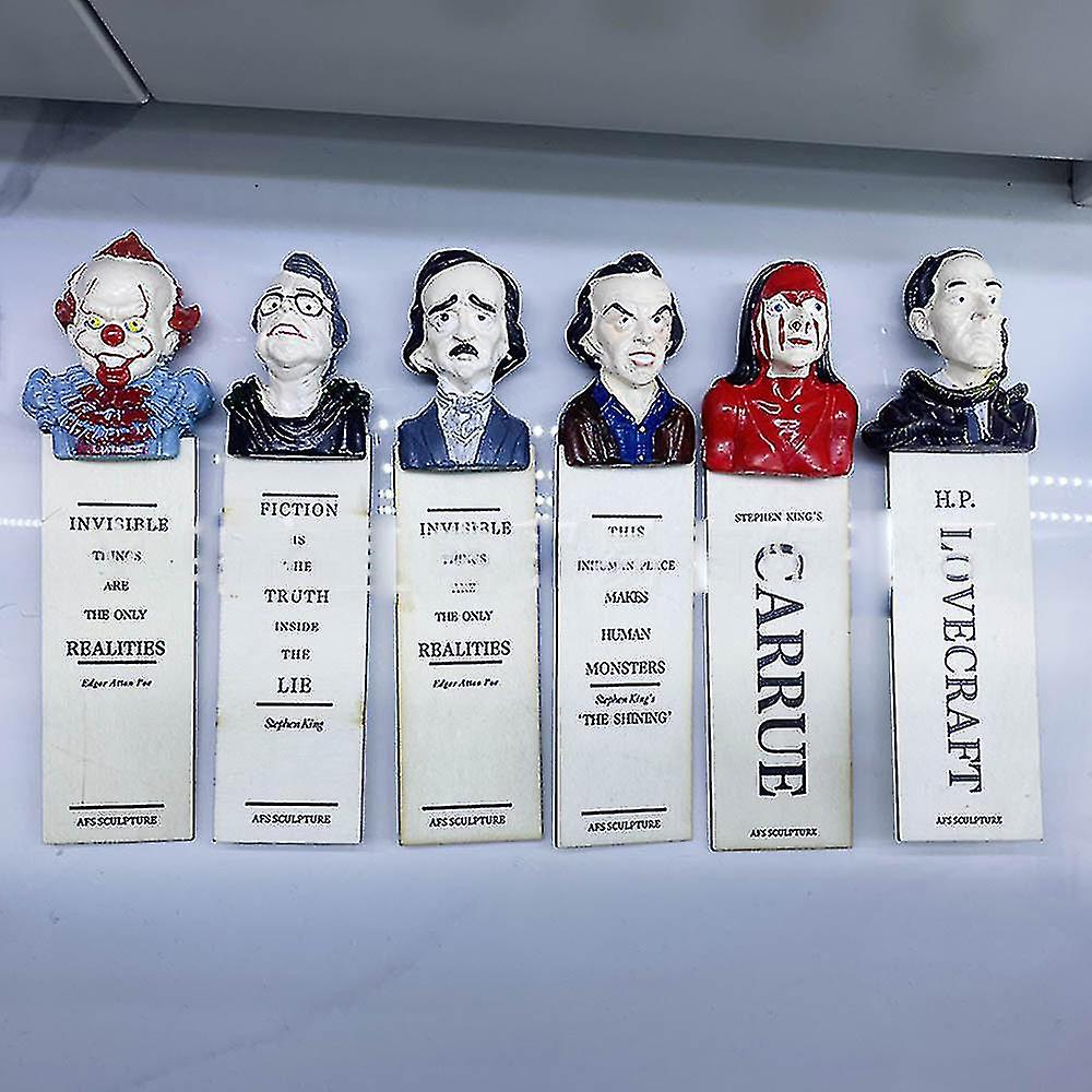 Horror Bookmarks With Classic Movie Figures Statue，resin-21cm