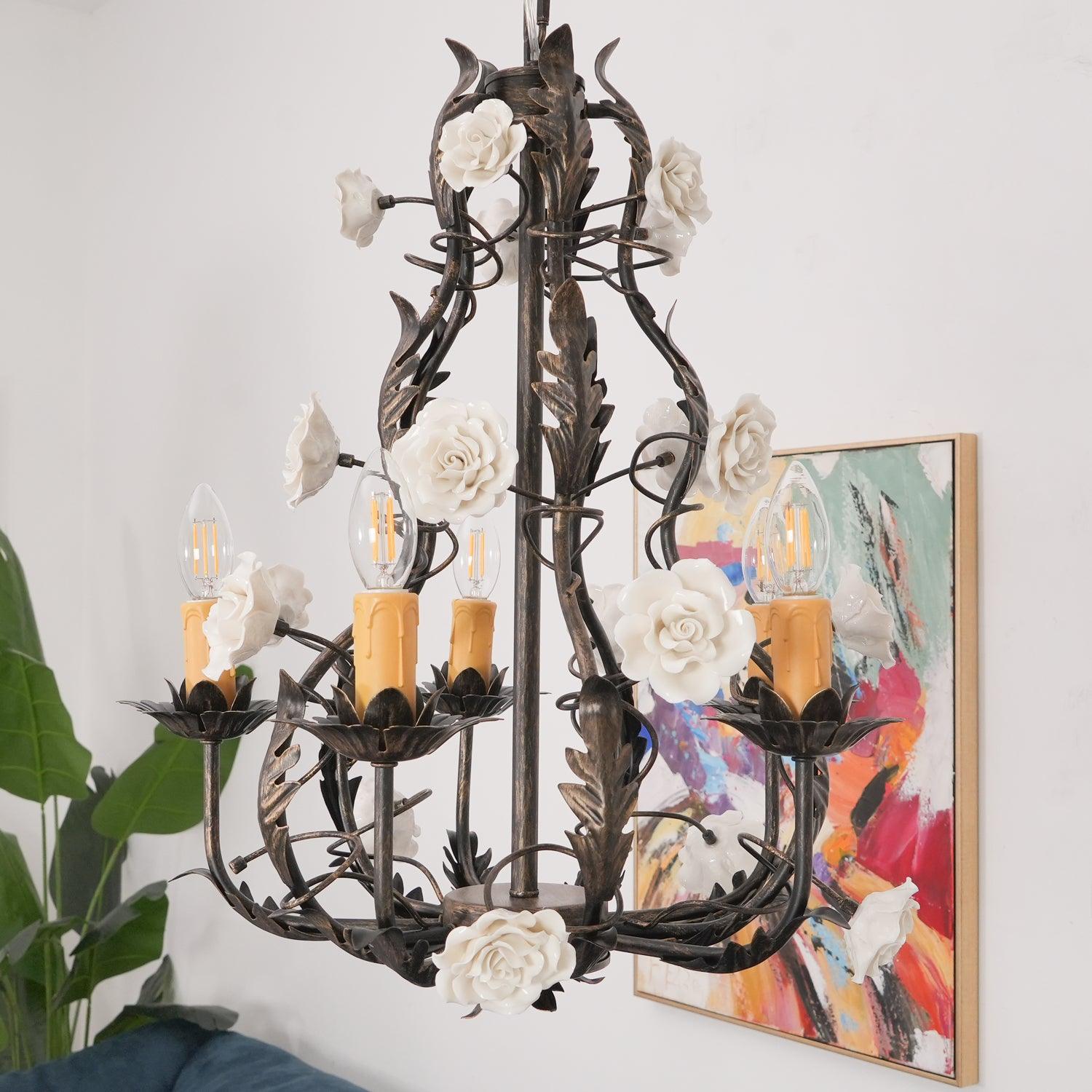 Florentine Rose Garden Chandelier