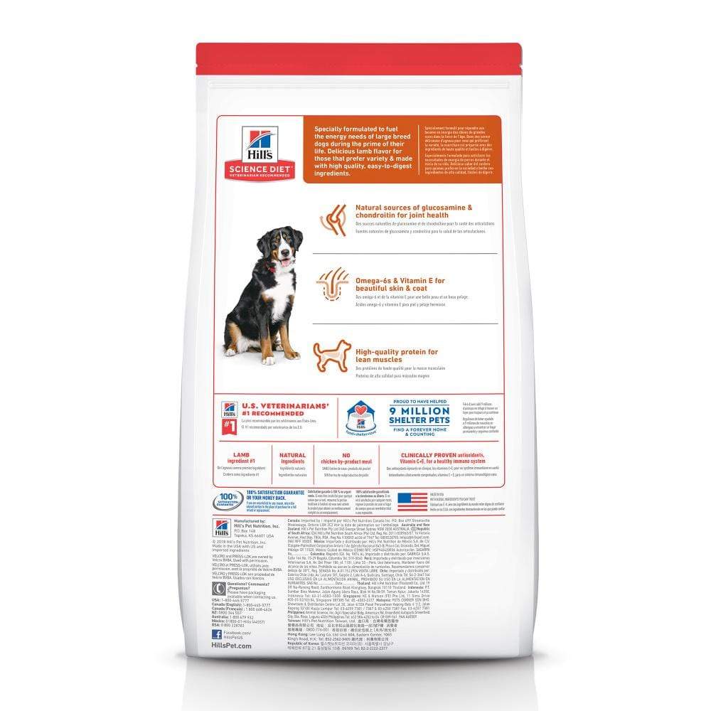 Hill's Science Diet Adult Large Breed Lamb Meal and Brown Rice Dry Dog F