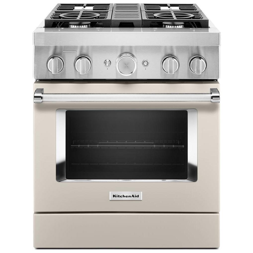 KitchenAid 30-inch Freestanding Dual Fuel Range with Even-Heat�True Convection KFDC500JMH