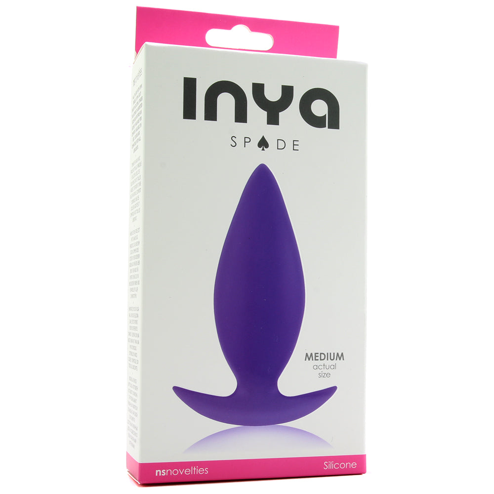 Inya Spade Medium Silicone Butt Plug in Purple