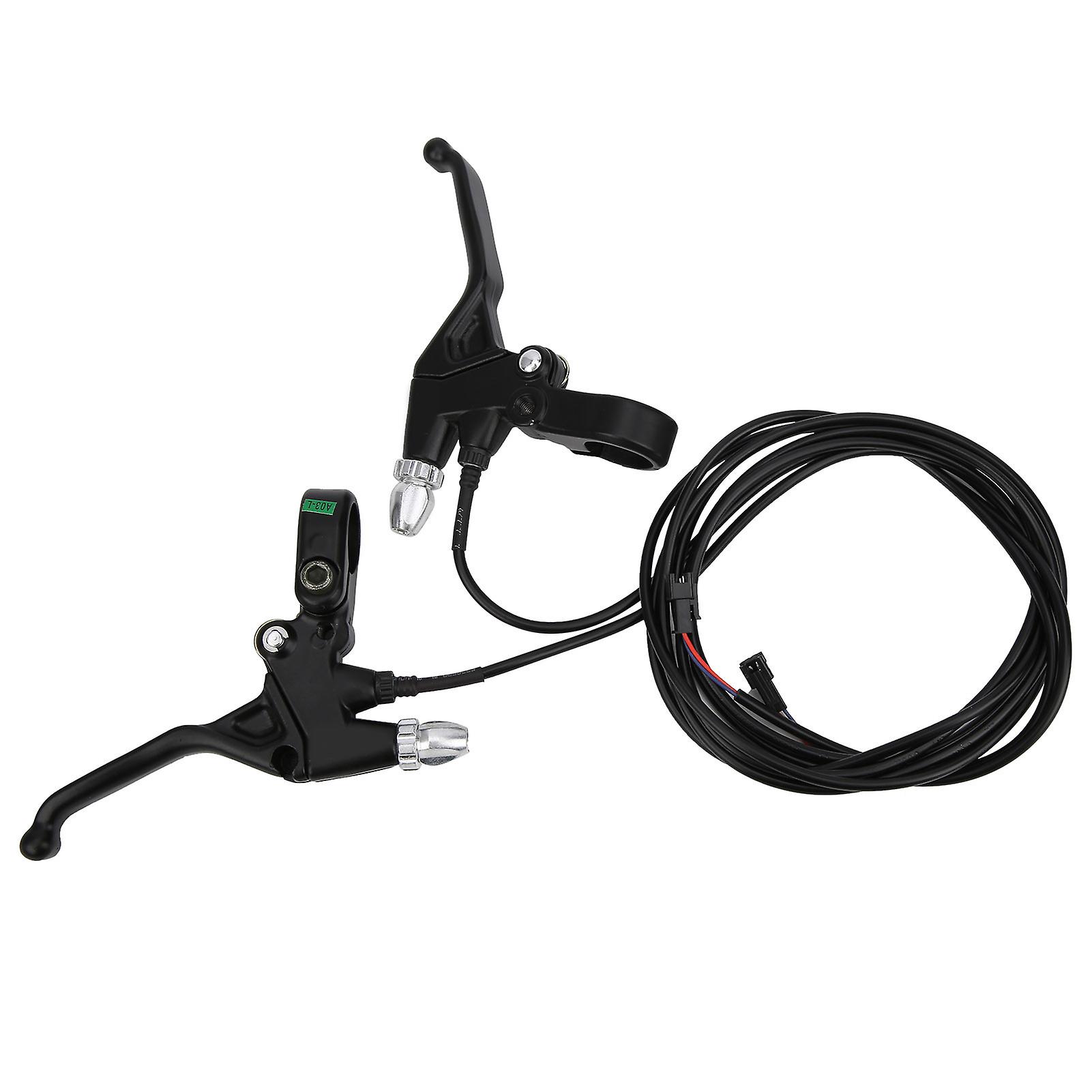 1pair Electric Bicycle Scooter Ebike Conversion Accessory Electronic Brake Lever Black