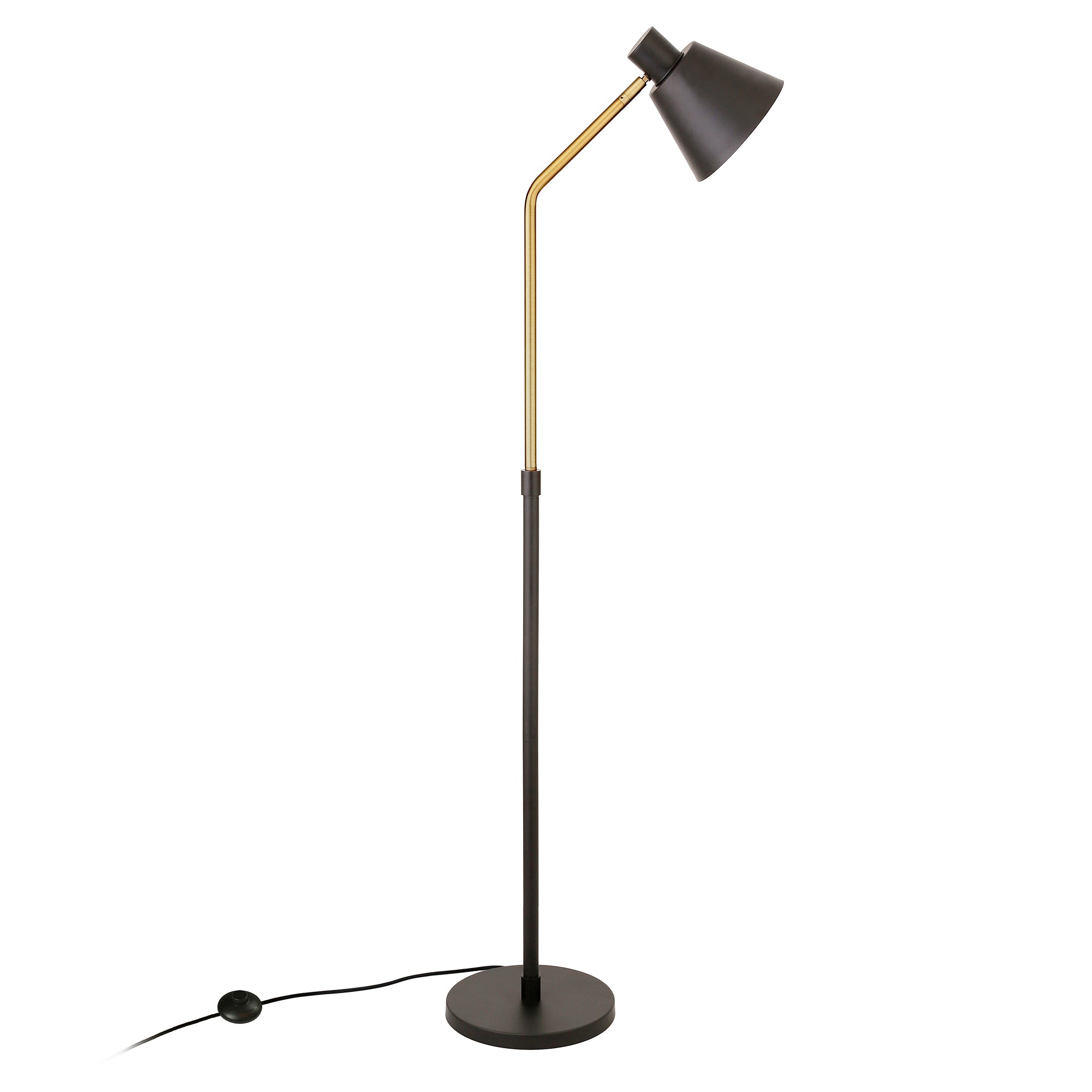 Evelyn&Zoe Mid-Century Modern Metal Two-Tone Floor Lamp