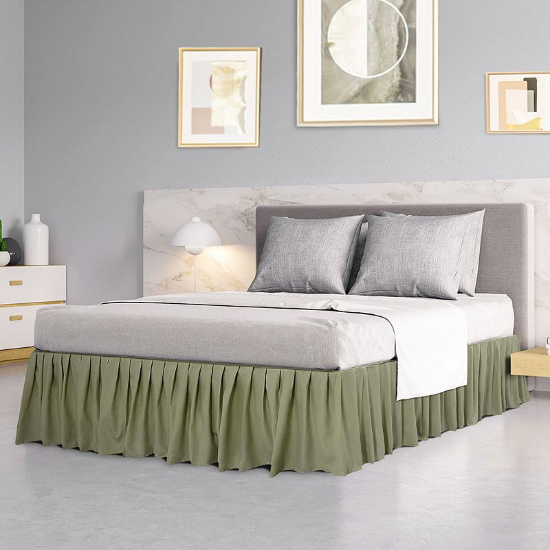 Polyester Bed Skirts 16 Drop Ruffled Brushed Soft Platform Full 54 x 75