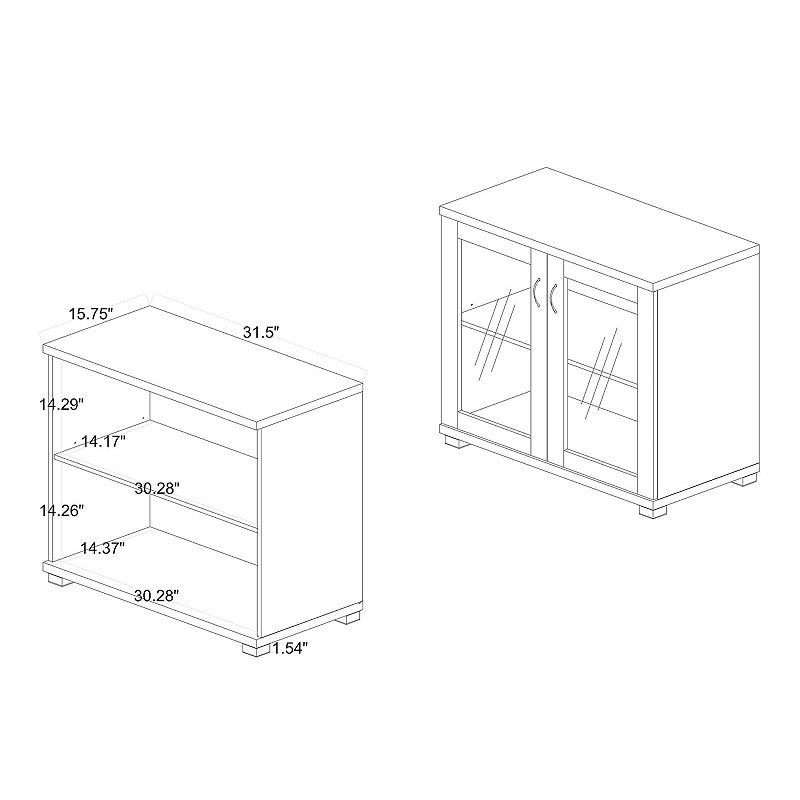 Baxton Studio Zentra Storage Cabinet