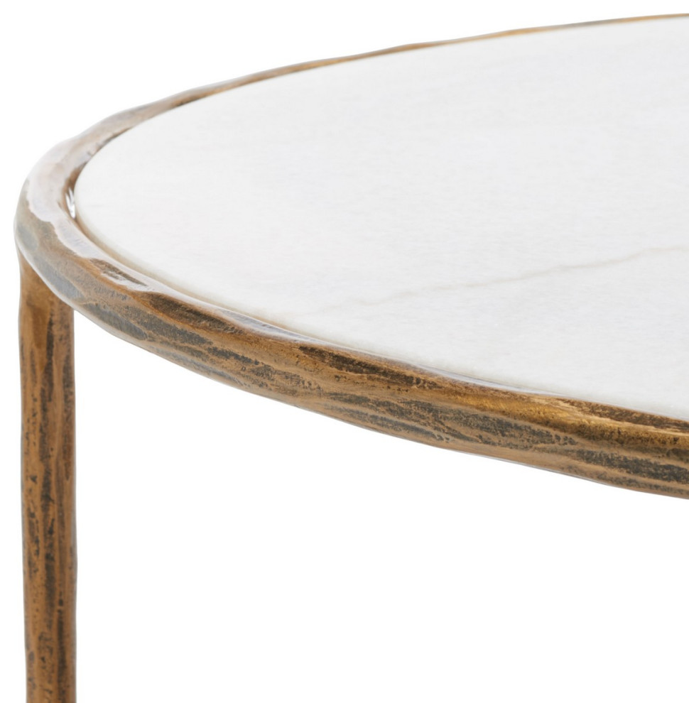 Safavieh Couture Jessa Oval Metal Coffee Table   Contemporary   Coffee Tables   by Safavieh  Houzz