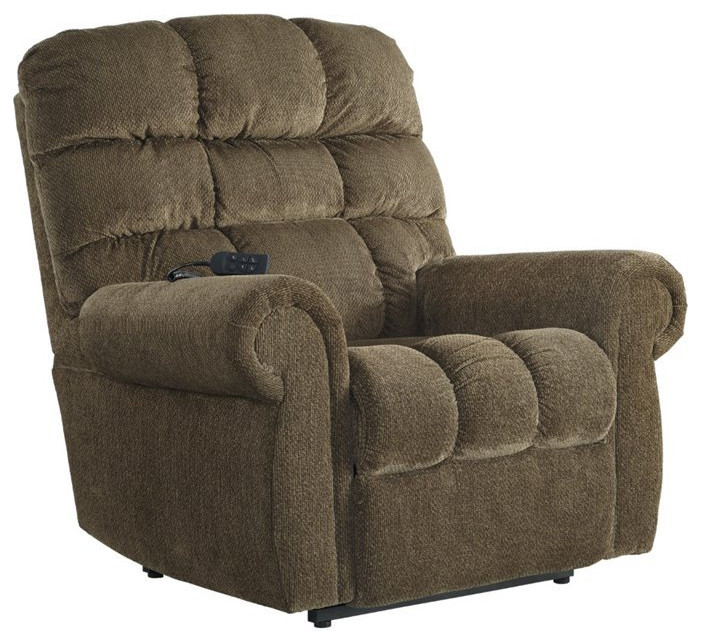 Bowery Hill Power Lift Recliner in Truffle   Transitional   Recliner Chairs   by Homesquare  Houzz