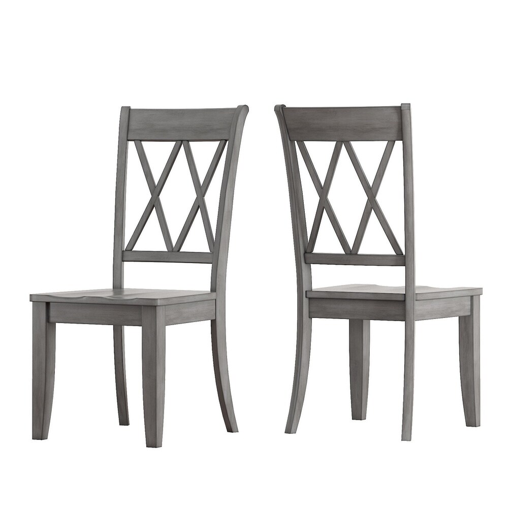 Eleanor Black Farmhouse Trestle Base 6 Piece Dining Set   X Back by iNSPIRE Q Classic