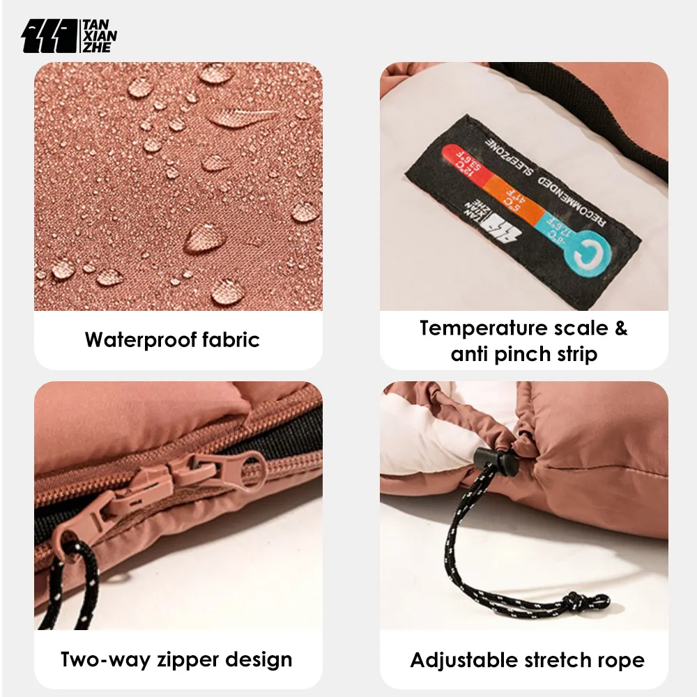 2023 Hot Sale Outdoor Lightweight Skin Friendly Cotton Material Cold Proof Custom Adult 900g Sleeping Camp Bag for Sleep