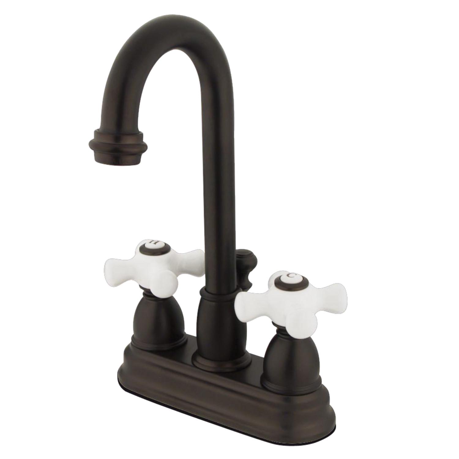 Kingston Brass KB3615PX 4-Inch Centerset Lavatory Faucet， Oil Rubbed Bronze