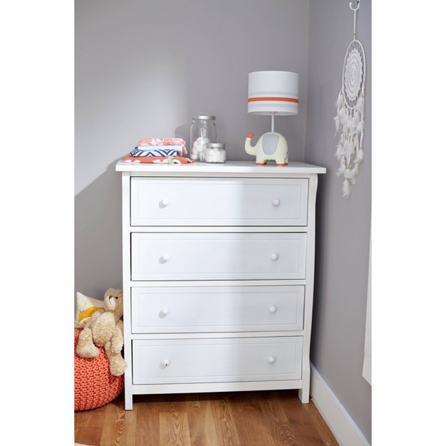 Sorelle Princeton Elite 4 Drawer Dresser White