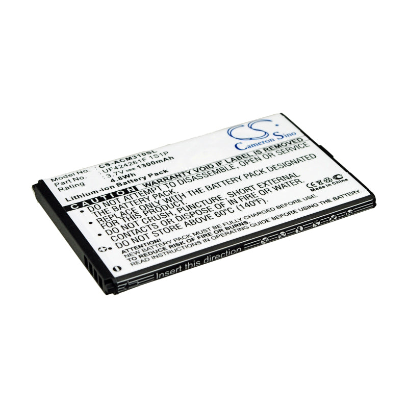 Acer Allegro M310 W4 Replacement Battery BatteryClerkcom PDA