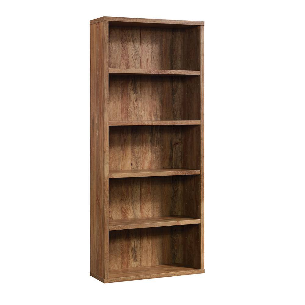 SAUDER Select 72.717 in. Sindoori Mango 5-Shelf Standard Bookcase 427261