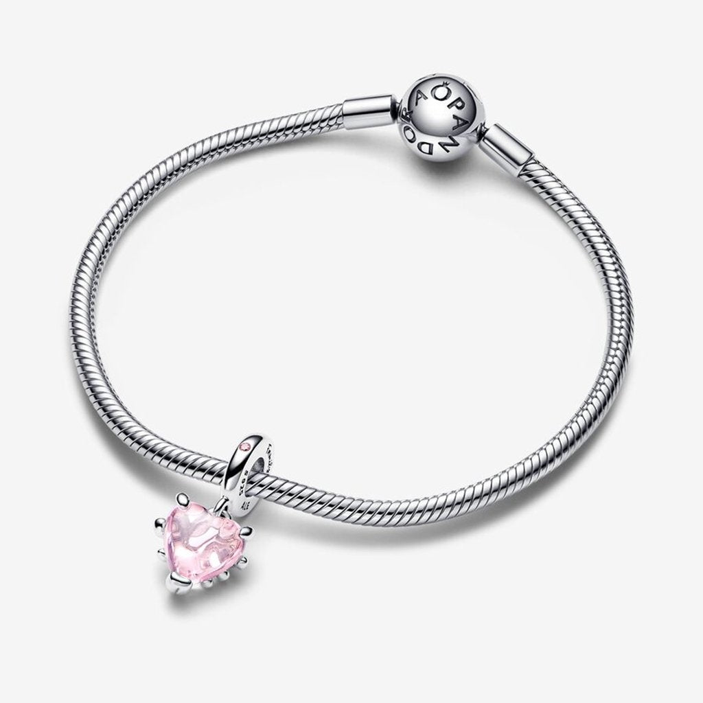 PANDORA  Pink Family Tree & Heart Dangle Charm