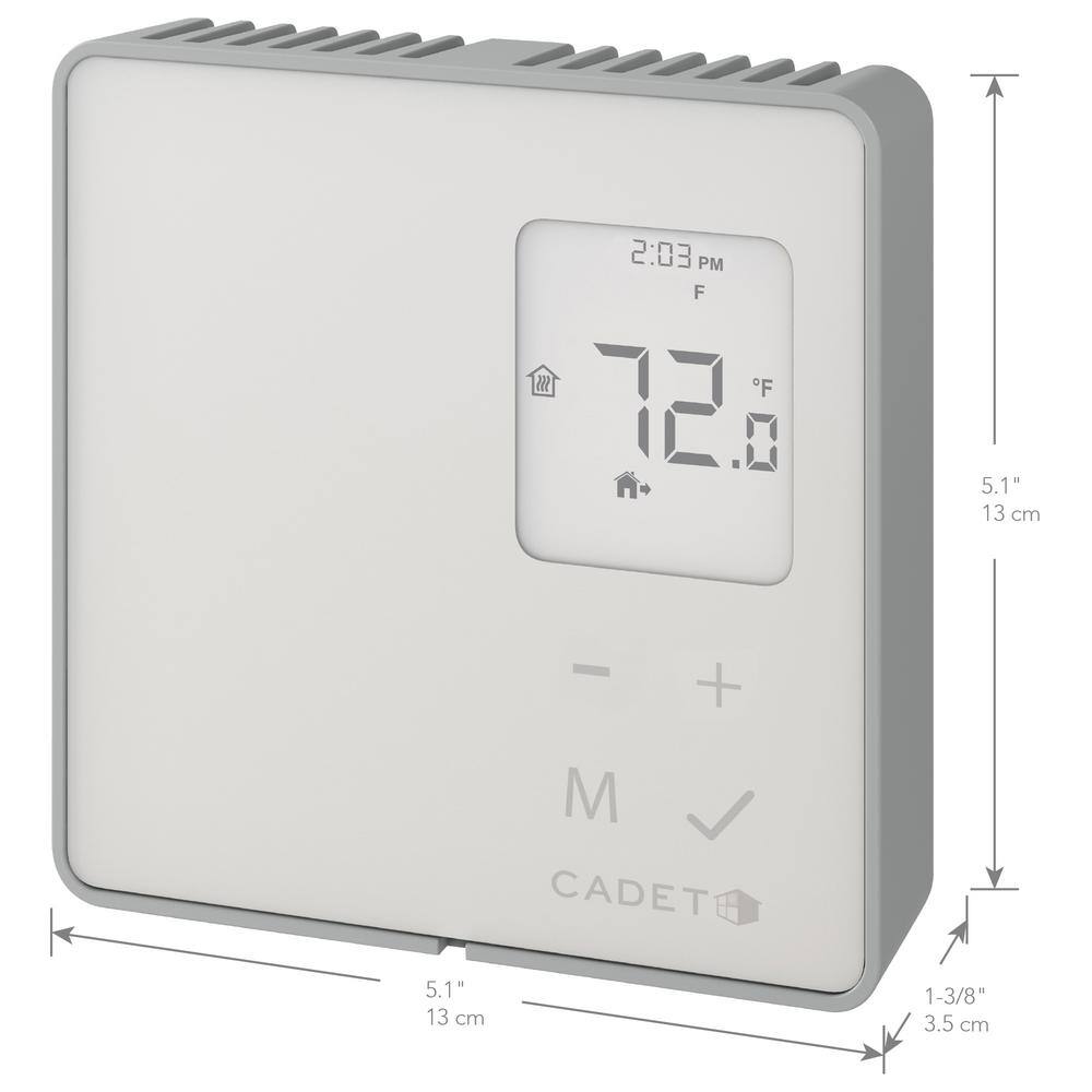 Cadet Single-pole 16.7 Amp Line Voltage 120240-volt TEP Series 5-2 Day Electronic Programmable Thermostat in White TEP402DW