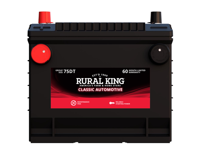 Rural King Classic Automotive Battery - 75DT-60