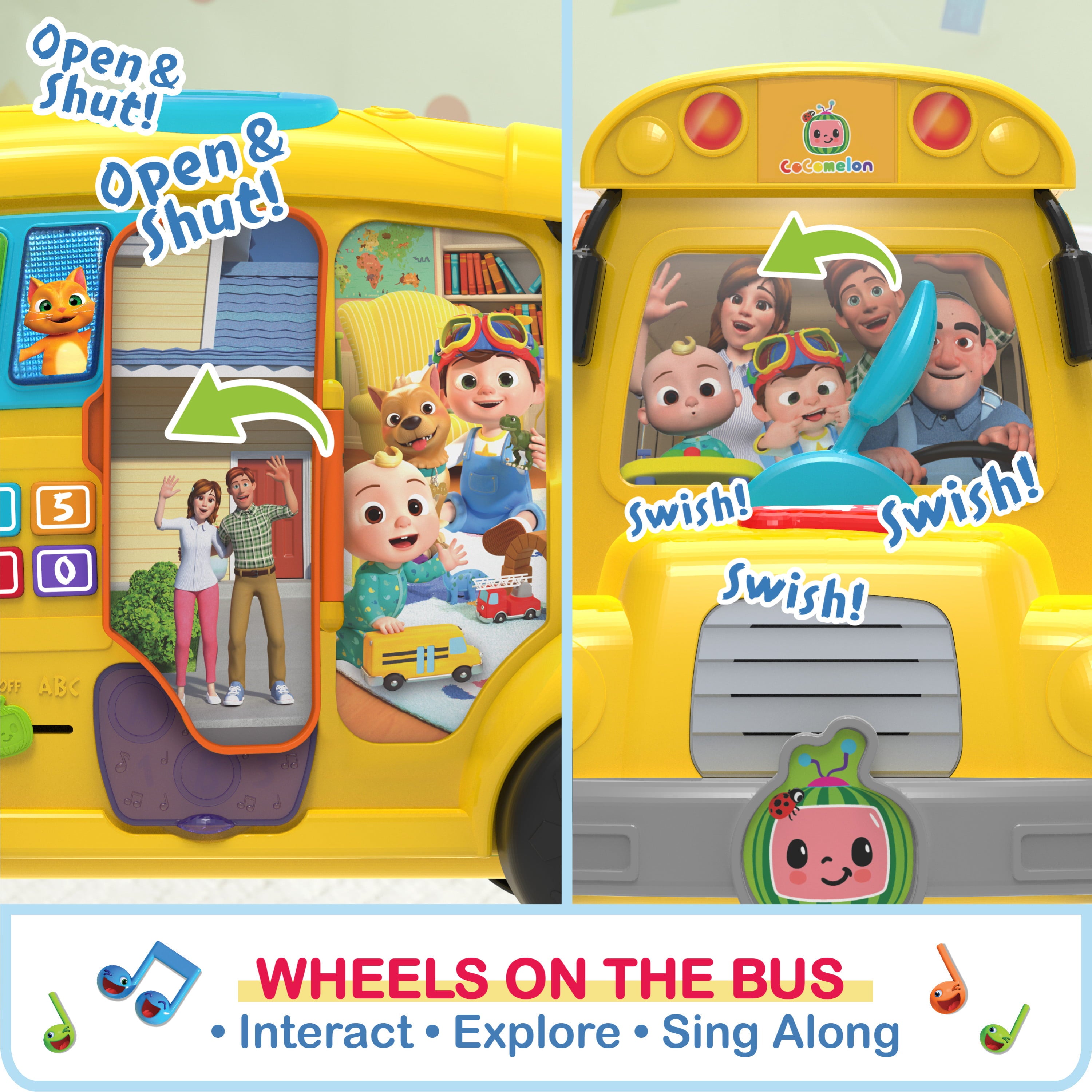 CoComelon Ultimate Adventure Learning Bus， Preschool Learning and Education， Officially Licensed Kids Toys for Ages 18 Month， Gifts and Presents