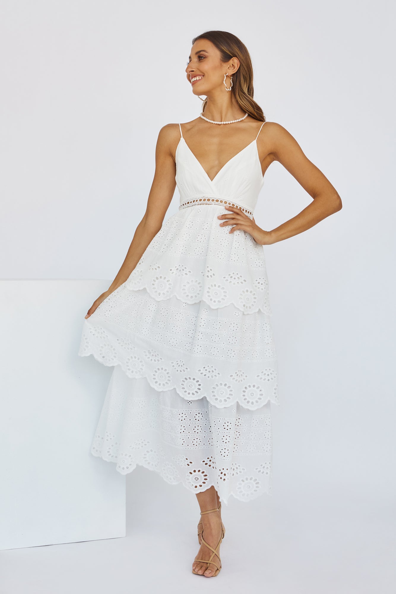 Lady Of Liberty Maxi Dress White