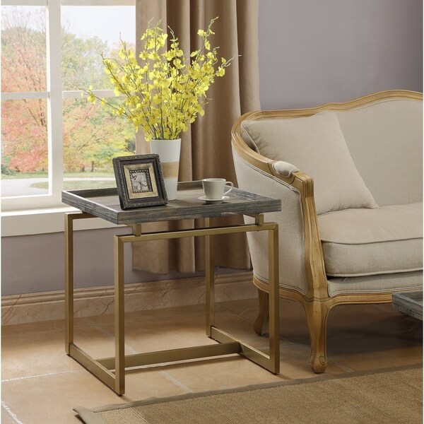 Somette Biscayne Weathered End Table - 23.5