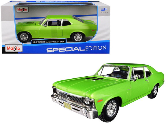 Maisto 31262grn  1970 Chevrolet Nova SS Metallic G...